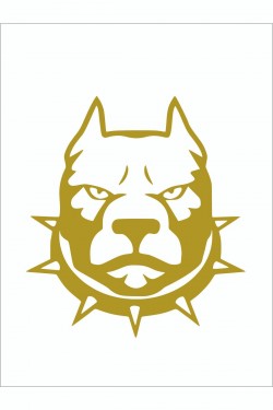 Tasmalı Pitbull Sticker 15*15 Cm - Oto Sticker - Araba Çıkartma