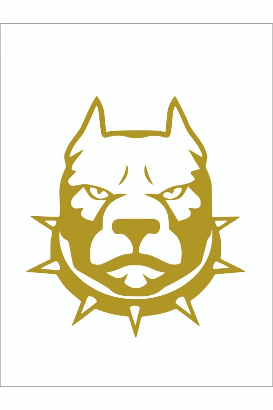 Tasmalı Pitbull Sticker 15*15 Cm - Oto Sticker - Araba Çıkartma Tasmalı Pitbull Sticker 15*15 Cm - Oto Sticker - Araba Çıkartma