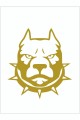 Tasmalı Pitbull Sticker 15*15 Cm - Oto Sticker - Araba Çıkartma Tasmalı Pitbull Sticker 15*15 Cm - Oto Sticker - Araba Çıkartma