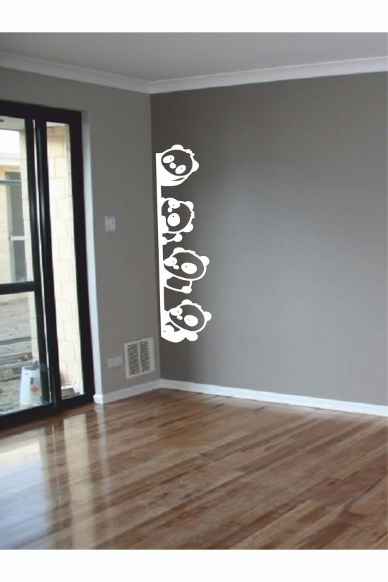 Pandalar Kapı Sticker - Home Sticker - Dolap Veya Duvar Sticker Seti 120x30