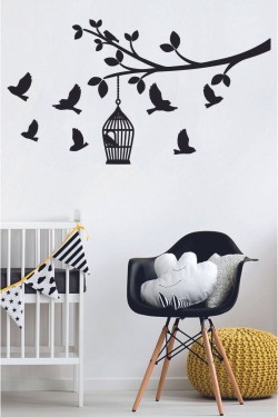 Kuşlar Duvar Sticker 110x60cm