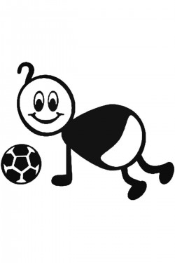 Baby Çöp Adam 29 Sticker Araba Oto Arma Duvar Çıkartma 20 cm