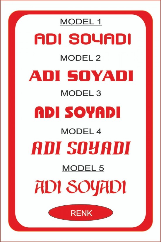 60x8cm 1 Adet Isim Yazı Araba Sticker Çıkartma -oto Sticker-araba Sticker