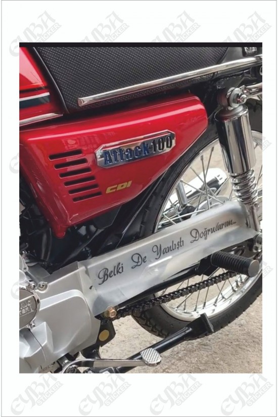 Belkide Yanlıştı Doğrularım... Motorsiklet Yazı Araba Yazı Sticker 40x6cm Belkide Yanlıştı Doğrularım... Motorsiklet Yazı Araba Yazı Sticker 40x6cm