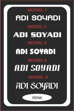 Isim Yazı Araba Sticker Çıkartma -oto Sticker-araba Sticker 1 Adet 90x11cm