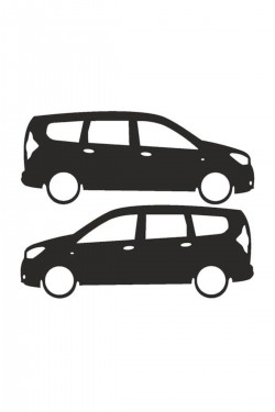 Dacia Lodgy Basık Araç Sticker Beyaz Renk