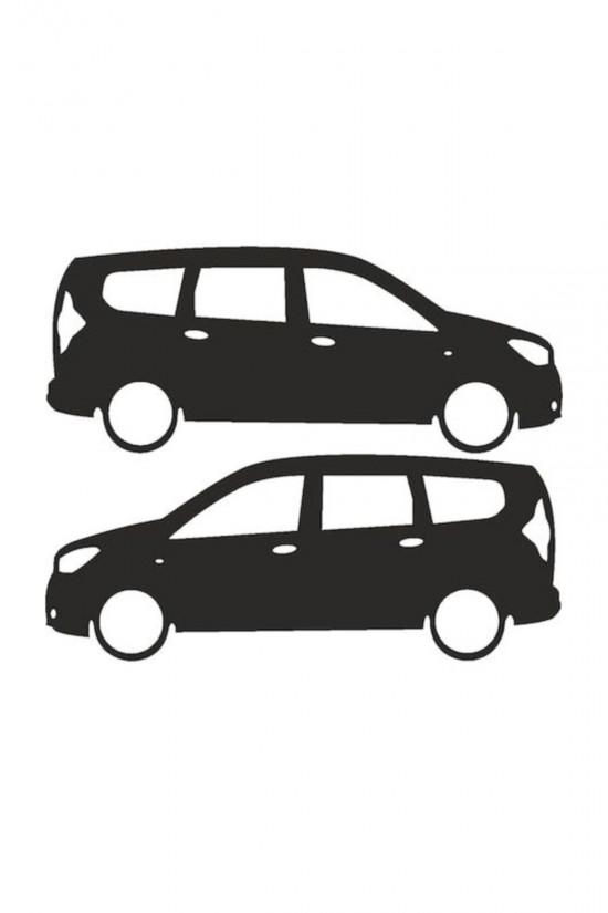 Dacia Lodgy Basık Araç Sticker Beyaz Renk