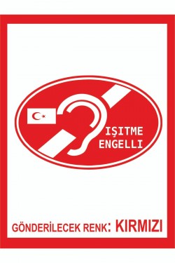 Işitme Engelli Oto Sticker - Motor Sticker - Karavan Sticker (fosforlu Değildir)