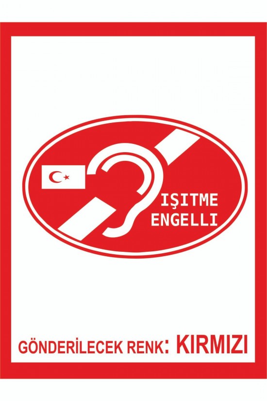 Işitme Engelli Oto Sticker - Motor Sticker - Karavan Sticker (fosforlu Değildir)