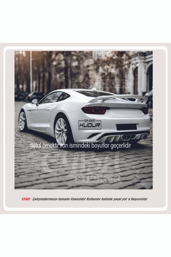 Sen biraz kudur 18x8cm oto sticker motor sticker karavan yapıştırma çıkartma taksi sticker