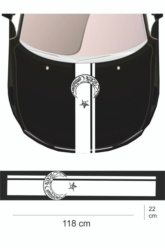 Sticker 118x22 Cm - Türkiye Cumhuriyeti Atatürk Yazılı - Uzun Kaput Oto Sticker - Araba Çıkartma Sticker 118x22 Cm - Türkiye Cumhuriyeti Atatürk Yazılı - Uzun Kaput Oto Sticker - Araba Çıkartma