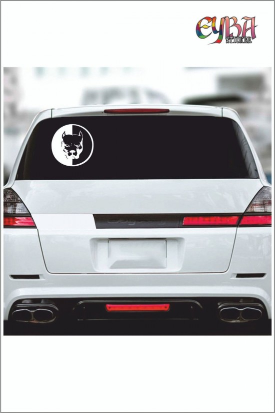 Pitbull Sticker 15*15 Cm - Oto Sticker - Araba Çıkartma