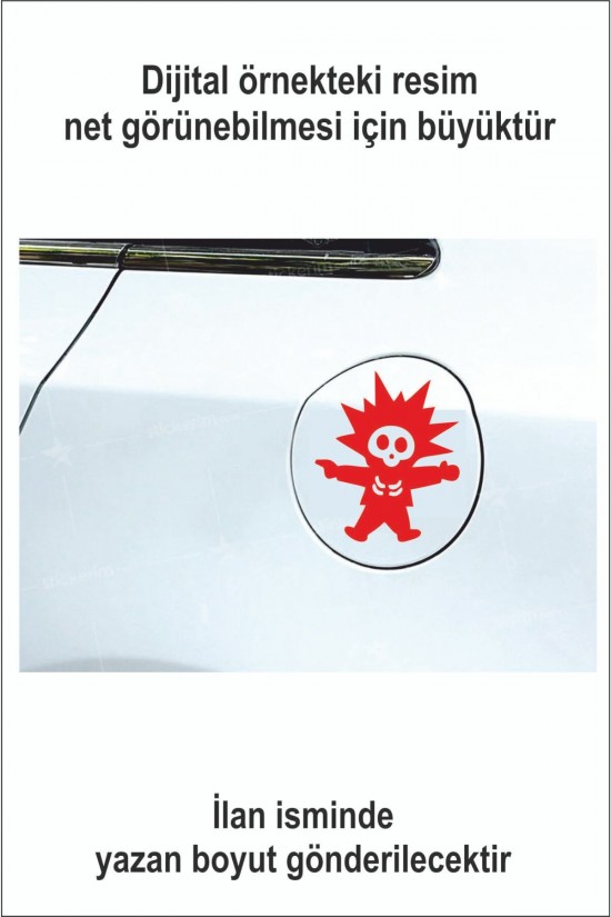 Yakıt Depo Kapağı Sticker 13x11 Cm - Oto Sticker - Karavan Sticker