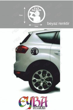 Iyi Içer Benzin Deposu Sticker 12x12 Cm Orjinal Ürün Garantisi