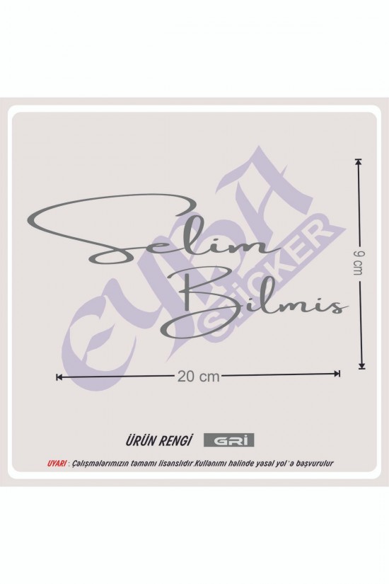 Oto sticker imzalı isim stickeri.20x9 CM ön cam köşesi için özeldir Fiyatlar 1 ADET için geçerlidir. ; LÜTFEN GÖRSELDEN İSTEDİĞİNİZ RENK SEÇEREK SİPARİŞ VERİNİZ RENK DEĞİŞİMİ YAPILMAYACAKTIR.Yazılacak Yazı bilgisini Satın Aldıktan Sonra Sipariş Numarası i