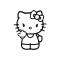 Hello Kitty Hello Kitty Flip The Bird Bad Style 1 Sticker