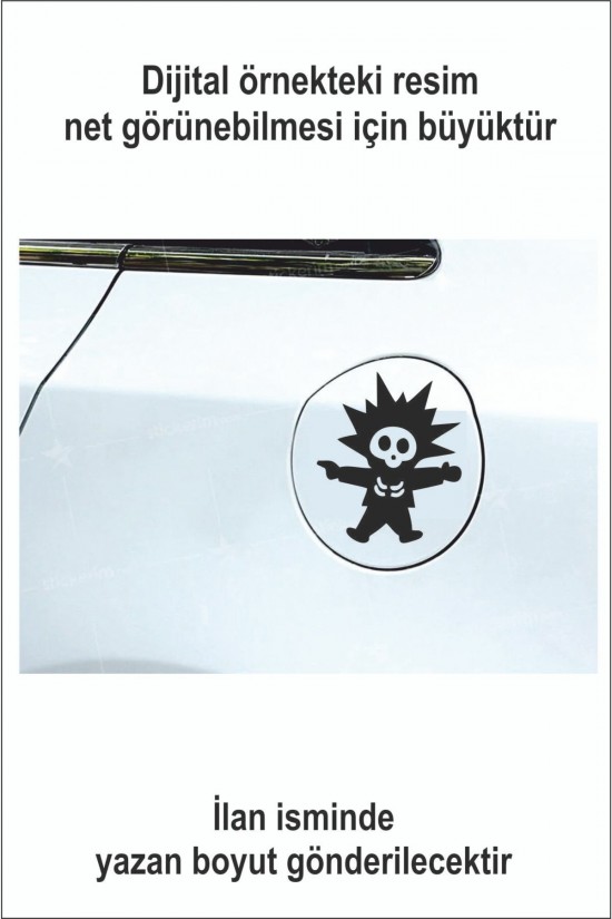 Yakıt Depo Kapağı Sticker 13x11 Cm - Oto Sticker - Karavan Sticker