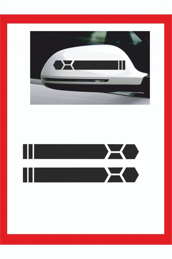 Araba Aynası Için Petek Sticker - Oto Sticker - Araba Sticker - 20cm X 2,5 Cm 2 Adet