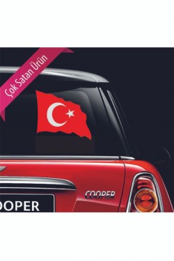 Sticker Dalgalı Türk Bayrağı Sticker