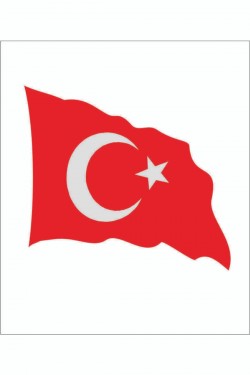 Sticker Dalgalı Türk Bayrağı Sticker