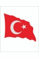 Sticker Dalgalı Türk Bayrağı Sticker Sticker Dalgalı Türk Bayrağı Sticker