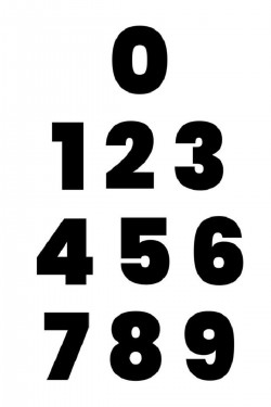 0123456789 Rakam- Sayı Sticker 5x3 Cm