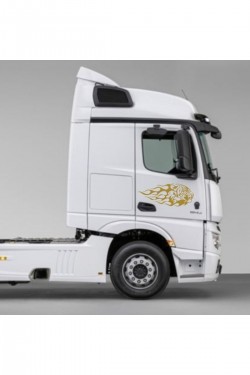 Tır Alev Kaplan Aslan Kral Yapışkan Sticker