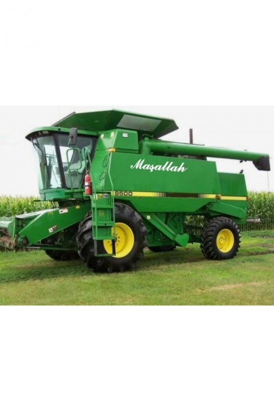 Biçerdöver Traktör Maşallah Yazı Sticker Yapışkan