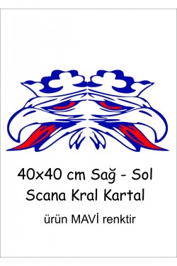 Scania kartal sticker 40x40cm Sağ-Sol traktör kamyon tır case tümosan massey Erkunt