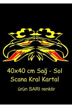 Scania kartal sticker 40x40cm Sağ-Sol traktör kamyon tır case tümosan massey Erkunt