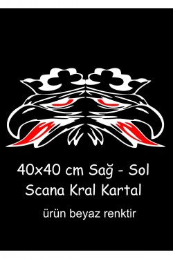 Scania kartal sticker 40x40cm Sağ-Sol traktör kamyon tır case tümosan massey Erkunt