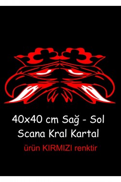 Scania kartal sticker 40x40cm Sağ-Sol traktör kamyon tır case tümosan massey Erkunt