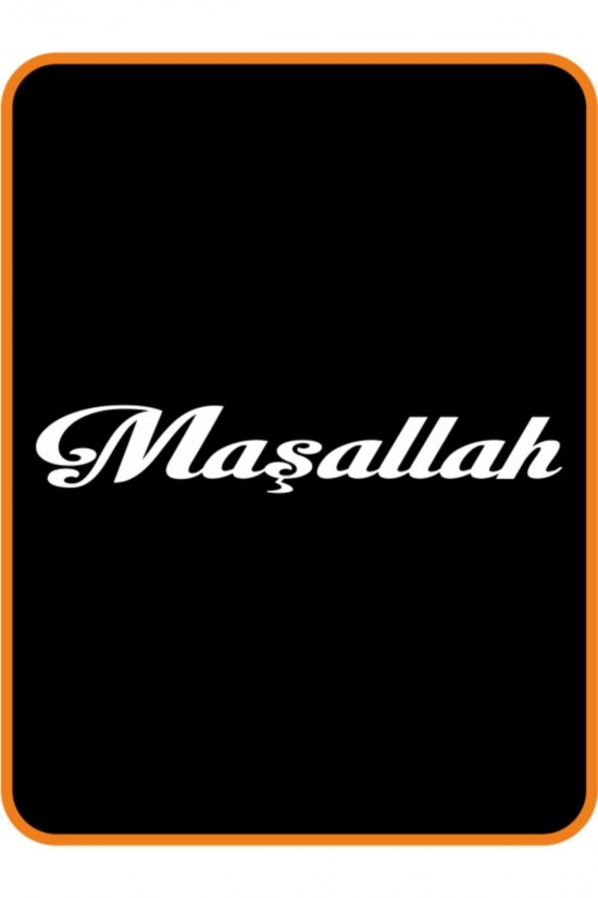 Maşallah Oto Sticker 24x4 Cm Beyaz