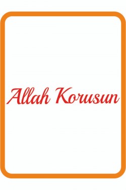 " Allah Korusun " Oto Sticker 50x10 Cm Kırmızı