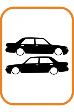 Tofaş Sağ-sol Takım 2 Adet Oto Sticker 25x8 Cm Siyah