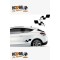 2 Adet Sport Damalı Sağ-sol Takım Oto Sticker 30x16 Cm Siyah