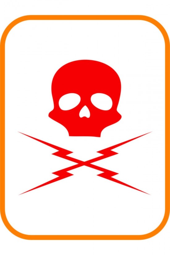 '' Ölüm Tehlikesi '' Oto Sticker Motor Sticker 15x15 Cm Kırmızı