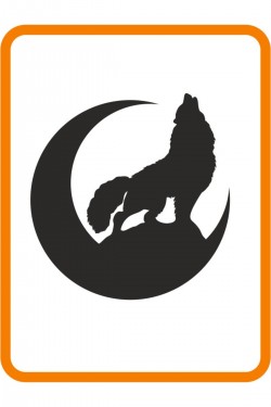 Bozkurt Hilal Oto Sticker 15x15 Cm Siyah Bozkurt Hilal Oto Sticker 15x15 Cm Siyah