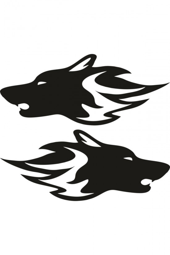 Oto Sticker Sağ Ve Sol Takım 24x10 Cm Siyah