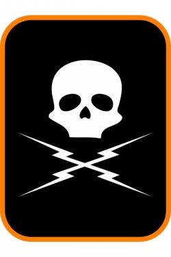 '' Ölüm Tehlikesi '' Oto Sticker Motor Sticker 15x15 Cm Beyaz