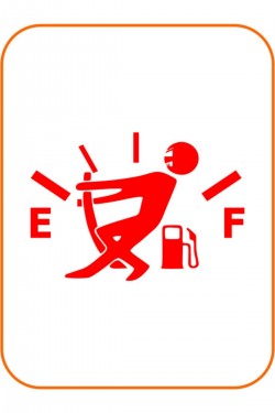 Yakıt Göstergesi Depo Kapağı Sticker Kırmızı