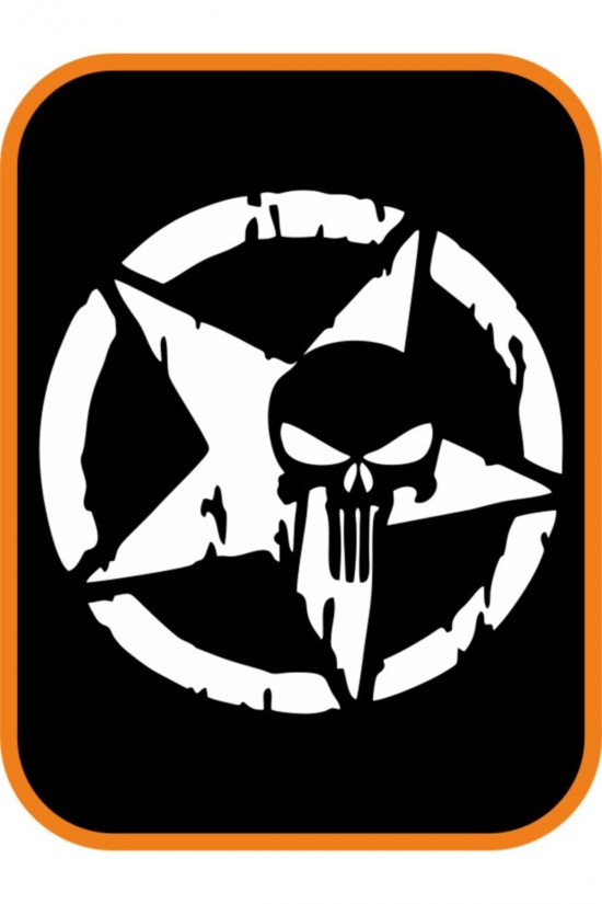 Army Yıldız Kuru Kafa Marvel 2 Adet Off Road Oto Sticker 20 Cm Beyaz Army Yıldız Kuru Kafa Marvel 2 Adet Off Road Oto Sticker 20 Cm Beyaz