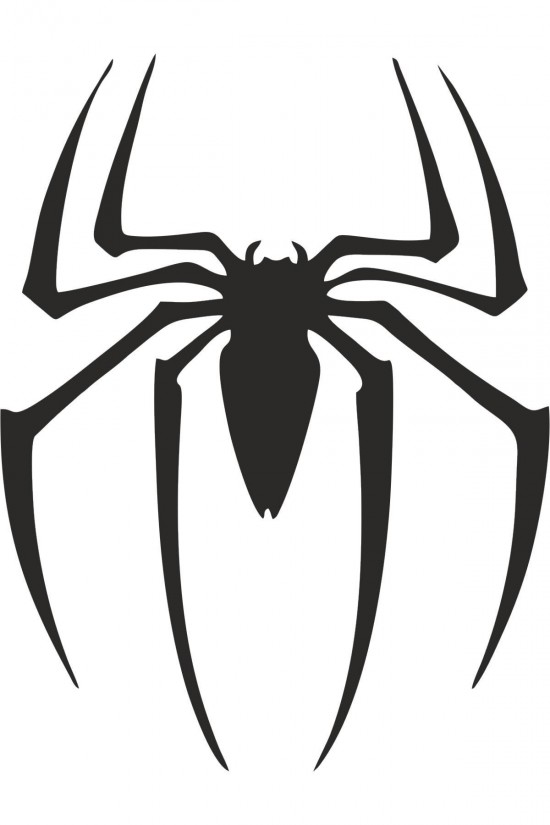 Örümcek Marvel Oto Sticker 15x10 Cm Siyah