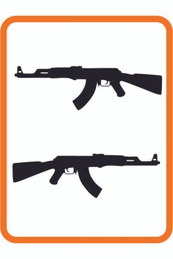 ''keleş Ak47'' 2 Adet Sağ Ve Sol Oto Sticker 20x6 Cm Siyah