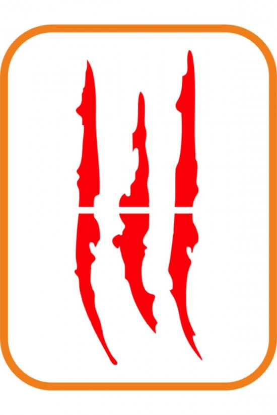 Far Pençe Izi Oto Sticker 30x12 Cm Kırmızı