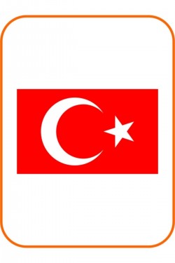 Ay Yıldız Kare Hilal Bayrak 2 Adet Oto Sticker 10x5 Cm Kırmızı