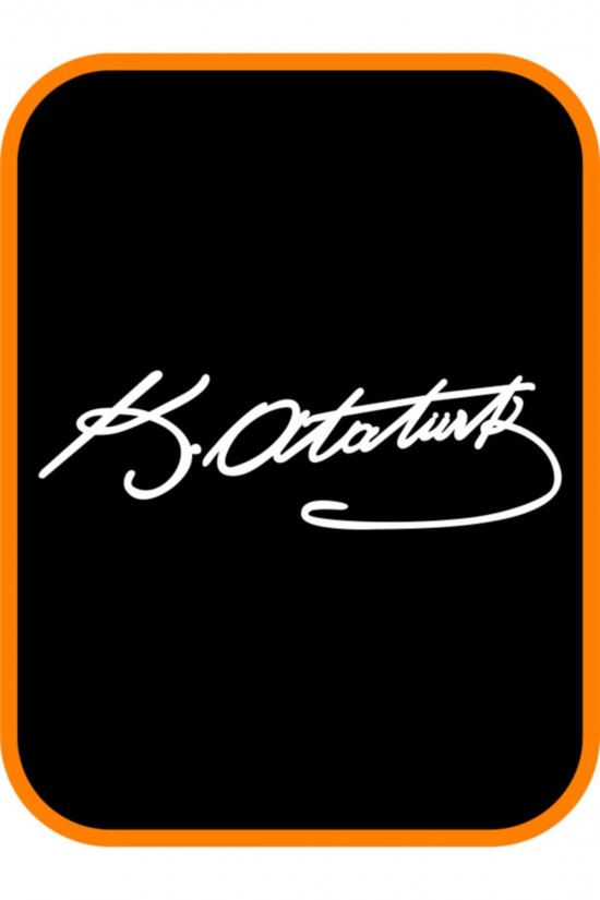 Atatürk Imza Oto Sticker 20x7 Cm Beyaz Atatürk Imza Oto Sticker 20x7 Cm Beyaz