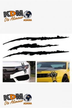 Far Pençe Izi Oto Sticker 30x12 Cm Kırmızı