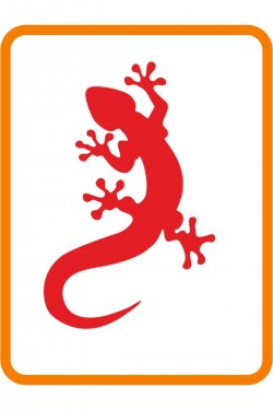 " Kertenkele " Oto Sticker Motor Sticker 15x10 Cm Kırmızı