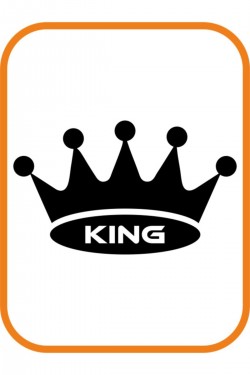 King - Kral Oto Sticker 20x12 cm Siyah